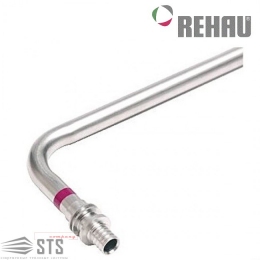 Трубка Г-образная (нержавеющая) Rehau RAUTITAN для подключения радиатора