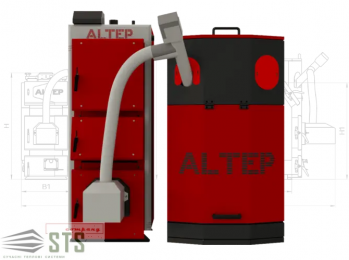 Котел на твердом топливе Duo Uni Pellet 15 кВт ALTEP (с горелкой Altep)